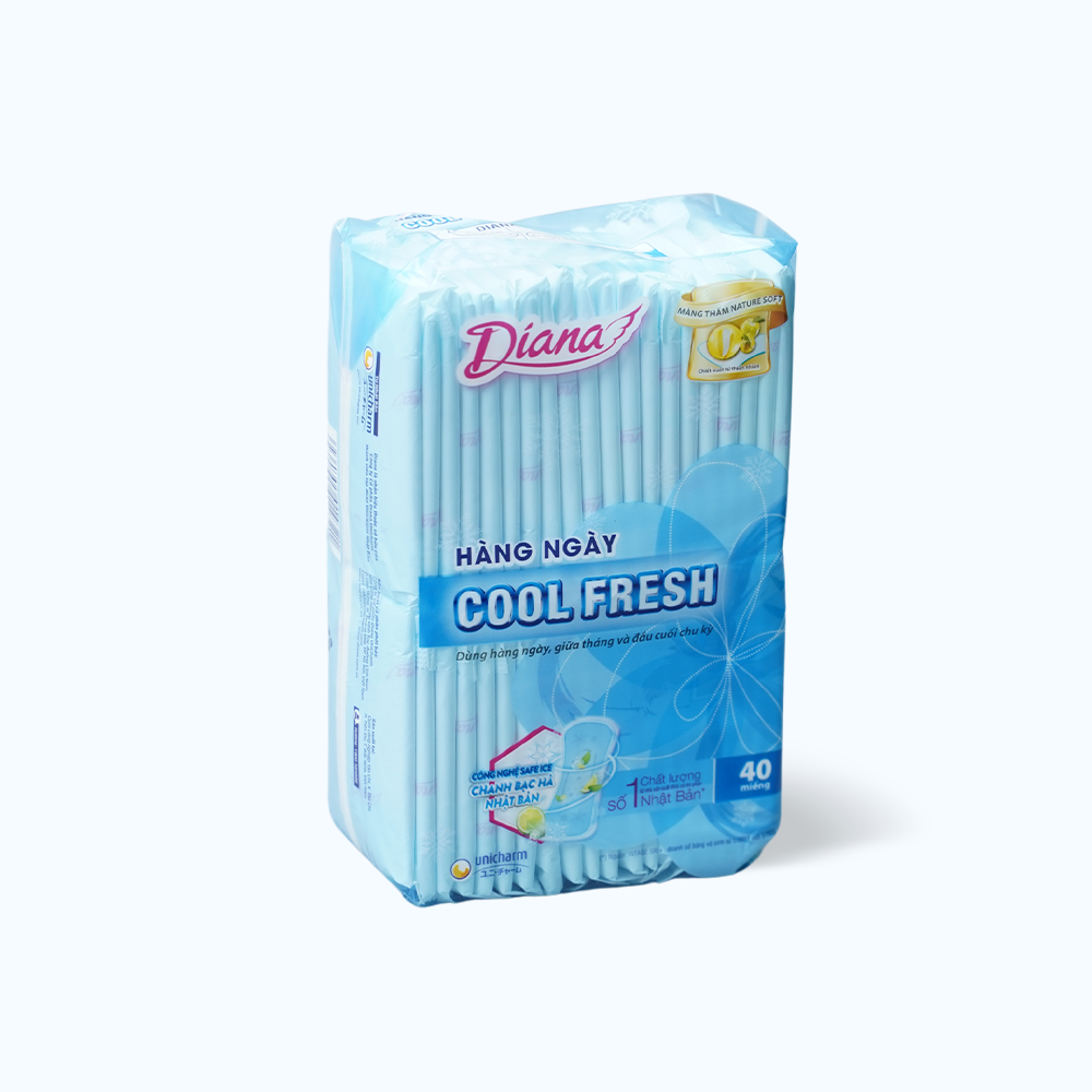 Băng vệ sinh mát lạnh hàng ngày Diana Sensi Cool Fresh (40 miếng/gói)