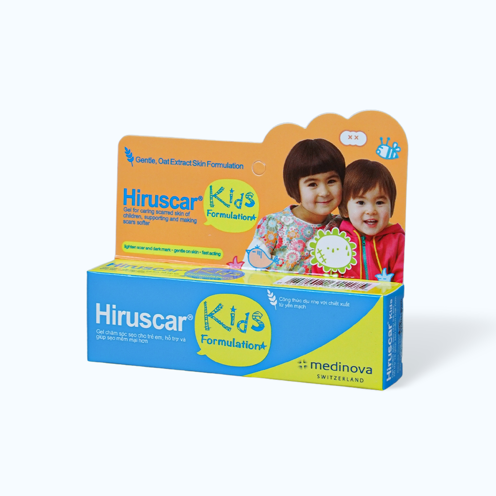 Gel HIRUSCAR Kids chăm sóc vùng da bị sẹo dành cho trẻ em (Tuýp 10g)