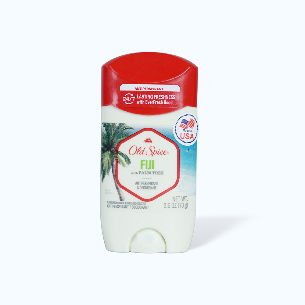 Sáp khử mùi Old Spice Fiji With Palm Tree Anti-Perspirant & Deodorant (Chai 73g)