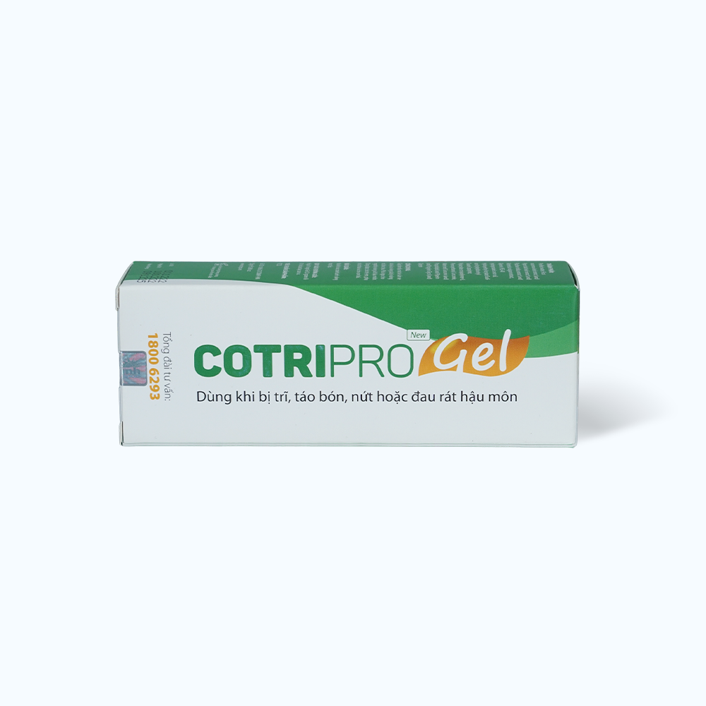 Gel bôi COTRIPRO hỗ trợ cho người bị trĩ, táo bón, nứt hoặc đau rát hậu môn (Tuýp 25g)