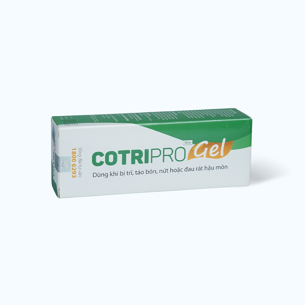 Gel bôi COTRIPRO hỗ trợ cho người bị trĩ, táo bón, nứt hoặc đau rát hậu môn (Tuýp 25g)