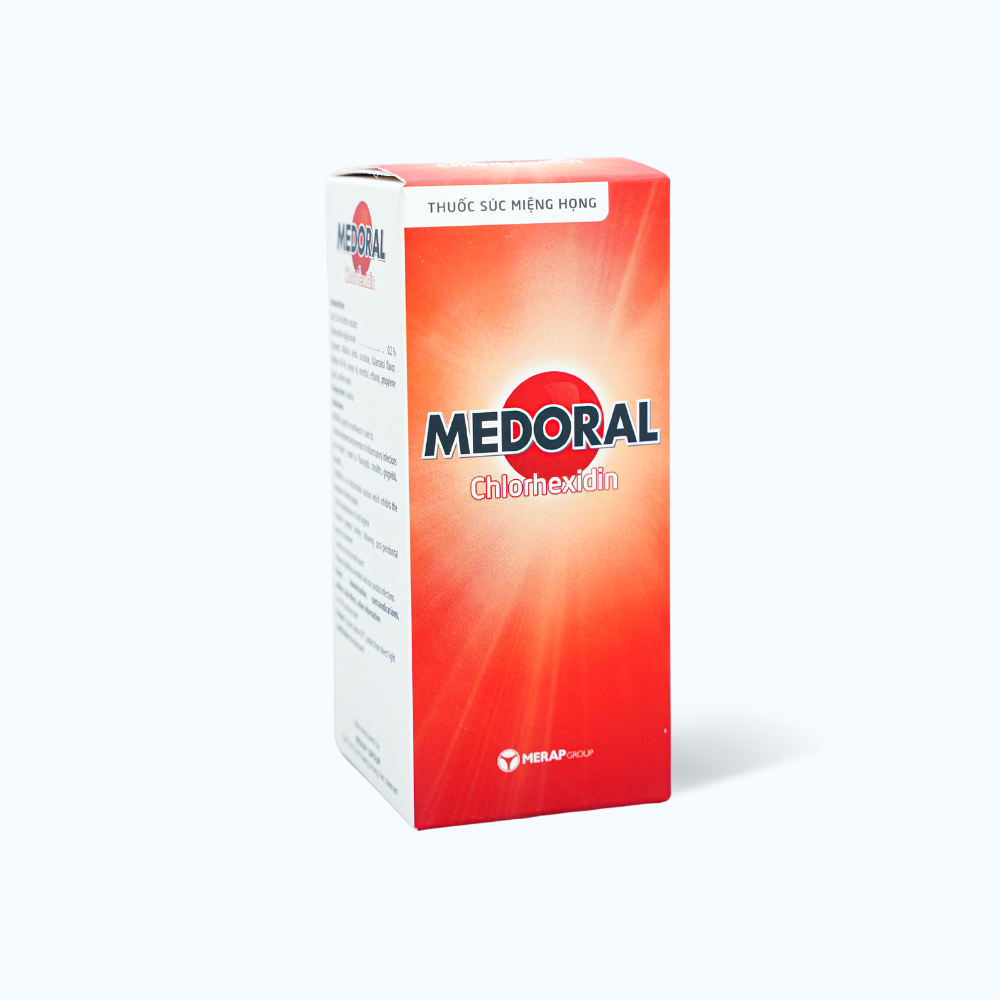 Dung dịch súc miệng họng Medoral 250ml hỗ trợ điều trị nhiễm khuẩn họng, loét miệng (chai 250ml)