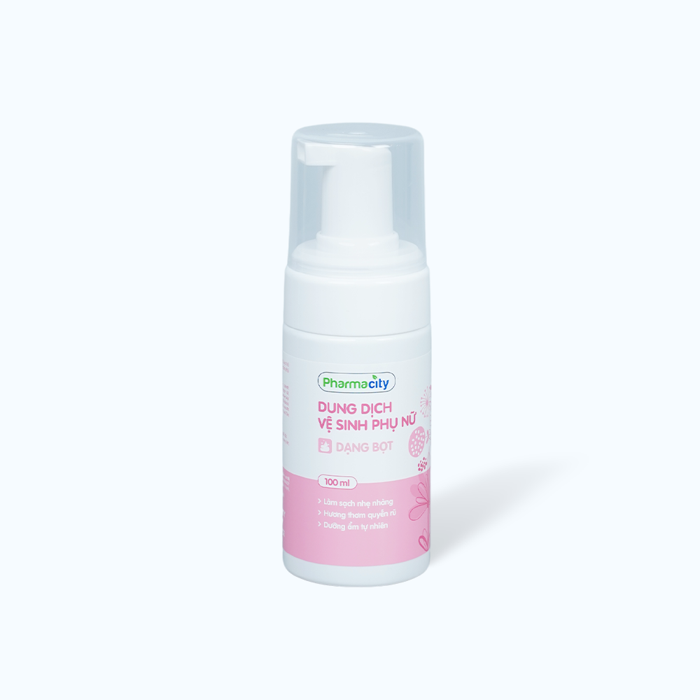 Dung dịch vệ sinh phụ nữ Pharmacity dạng bọt làm sạch và dưỡng ẩm nhẹ nhàng (100ml)