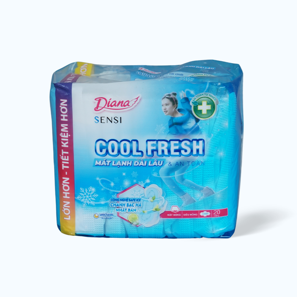 Băng vệ sinh siêu mỏng mát lạnh Diana Sensi Cool Fresh (Gói 20 miếng)