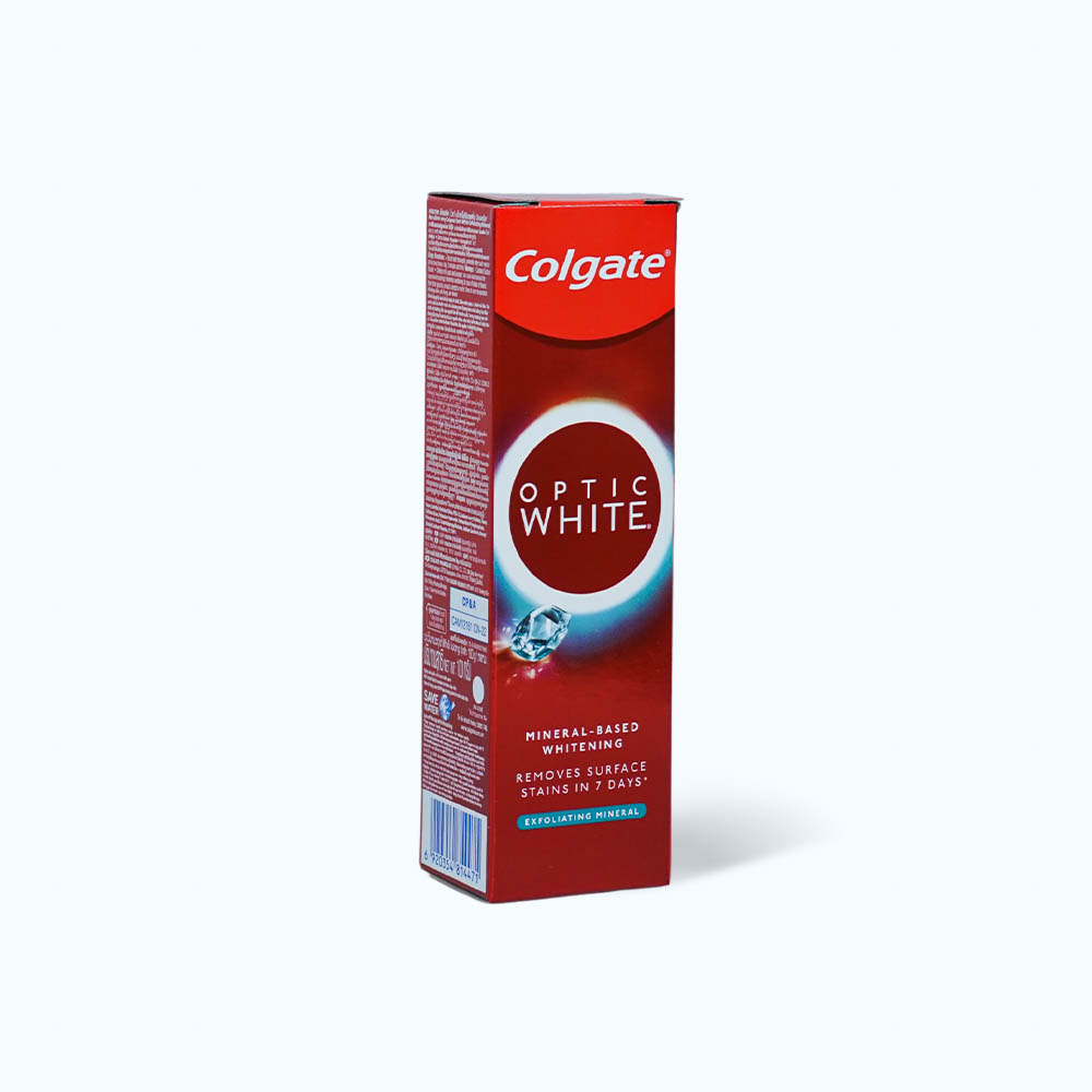 Kem đánh răng trắng sáng Colgate Optic White Exfoliating Mineral (100g)