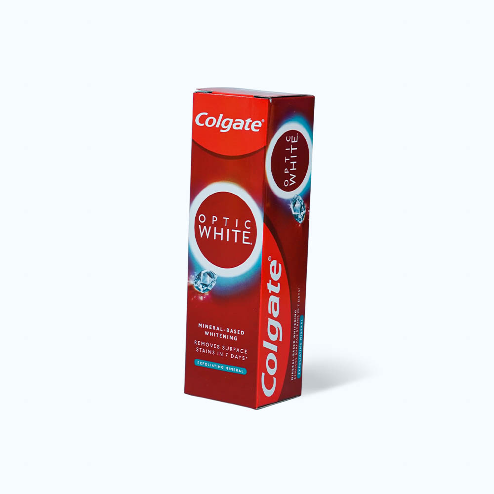 Kem đánh răng trắng sáng Colgate Optic White Exfoliating Mineral (100g)