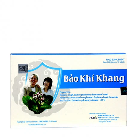 Viên uống Bảo Khí Khang giúp tăng cường sức khỏe đường hô hấp (2 vỉ x 10 viên/hộp)