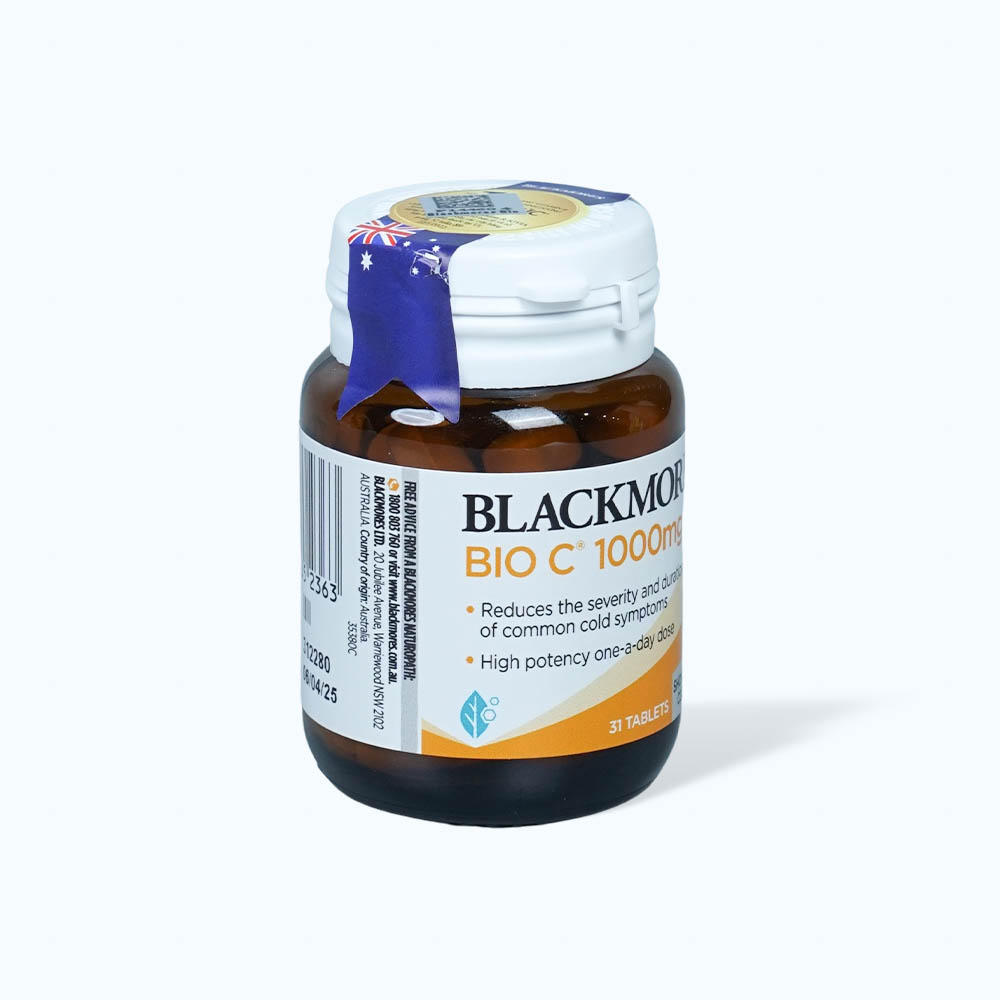 Viên uống Blackmores Bio C 1000mg bổ sung vitamin C cho cơ thể (Hộp 31 viên)