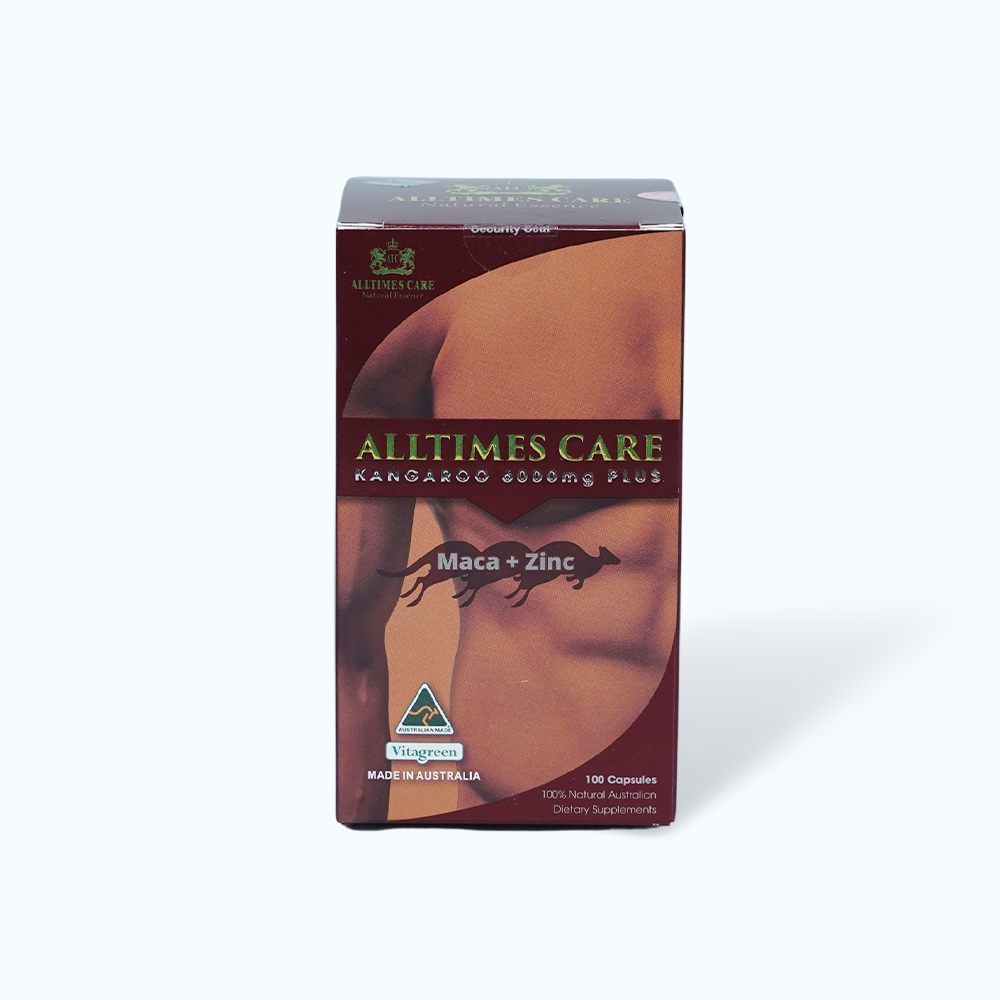 Viên uống Alltimes Care Kangaroo 6000mg Plus (Hộp 100 viên) hỗ trợ sinh lý nam