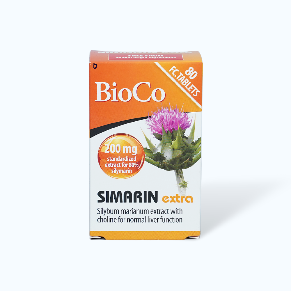 Viên uống BioCo Simarin Extra (Hộp 80 viên) giúp hỗ trợ giải độc gan