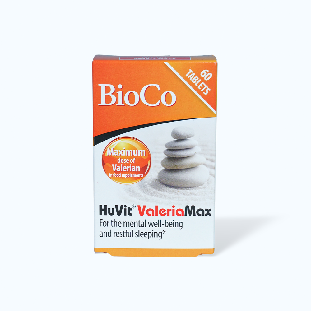 Viên uống Bioco Huvit Valeria Max hỗ trợ giấc ngủ, an thần  (Hộp 3 vỉ x 20 viên)