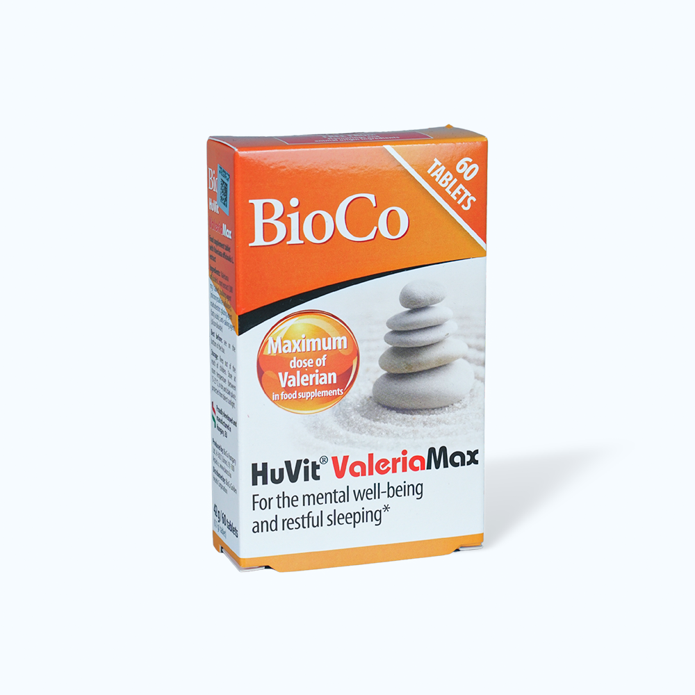 Viên uống Bioco Huvit Valeria Max hỗ trợ giấc ngủ, an thần  (Hộp 3 vỉ x 20 viên)