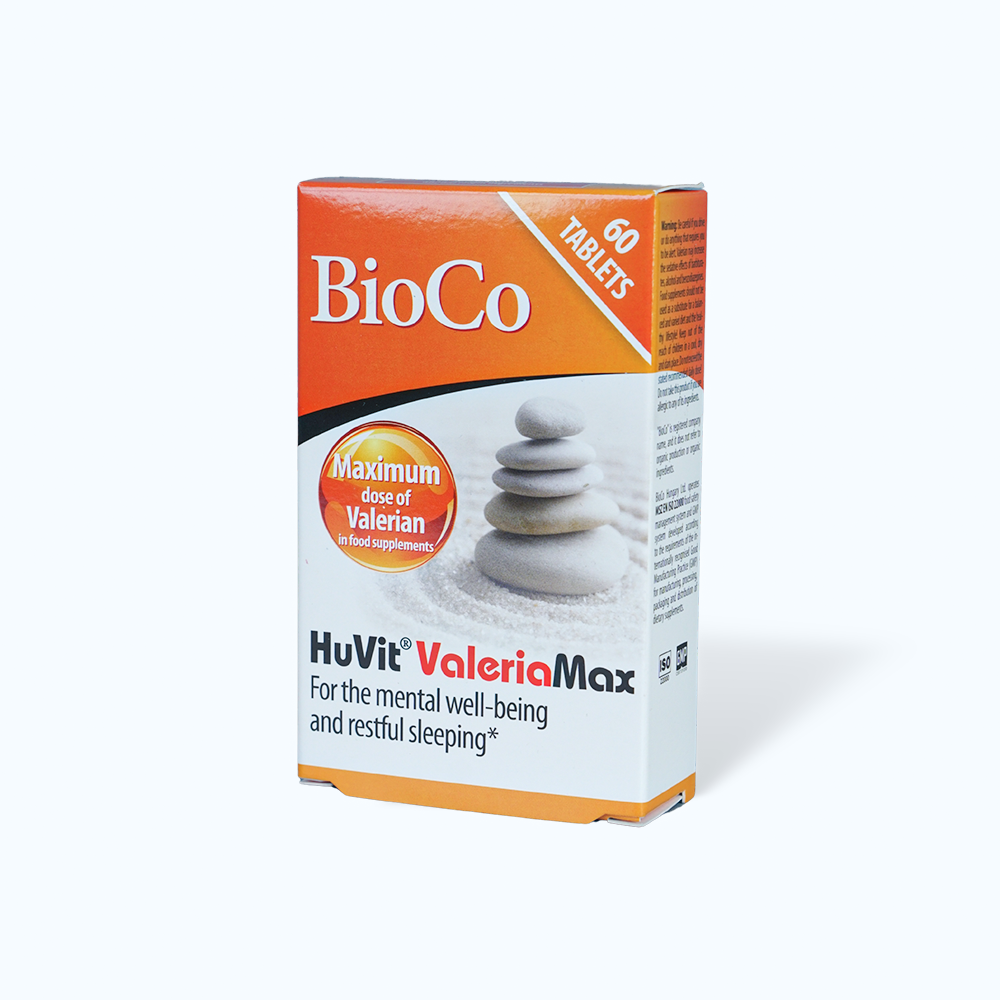 Viên uống Bioco Huvit Valeria Max hỗ trợ giấc ngủ, an thần  (Hộp 3 vỉ x 20 viên)