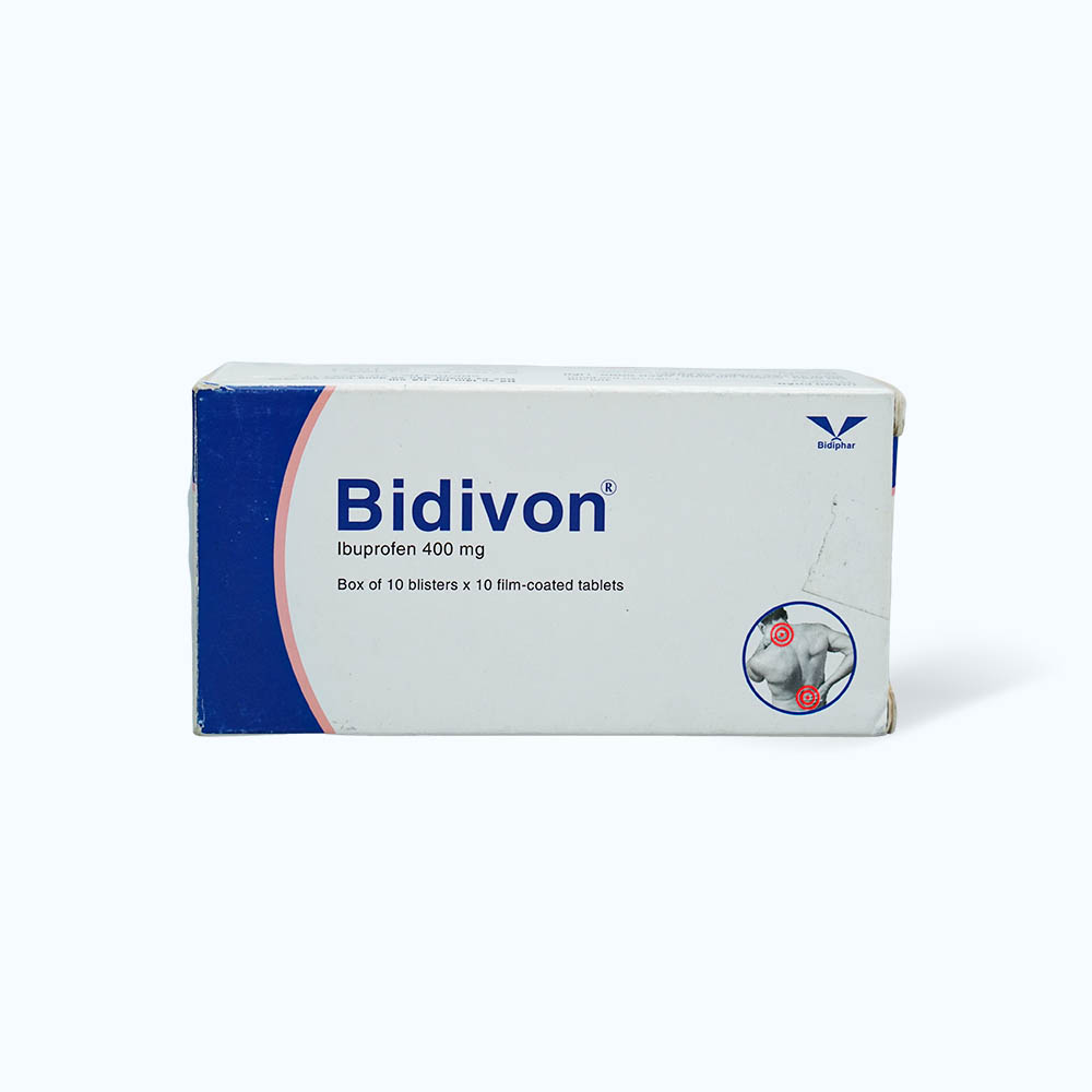 Viên nén Bidivon 400mg giảm đau, hạ sốt, chống viêm (10 vỉ x 10 viên)