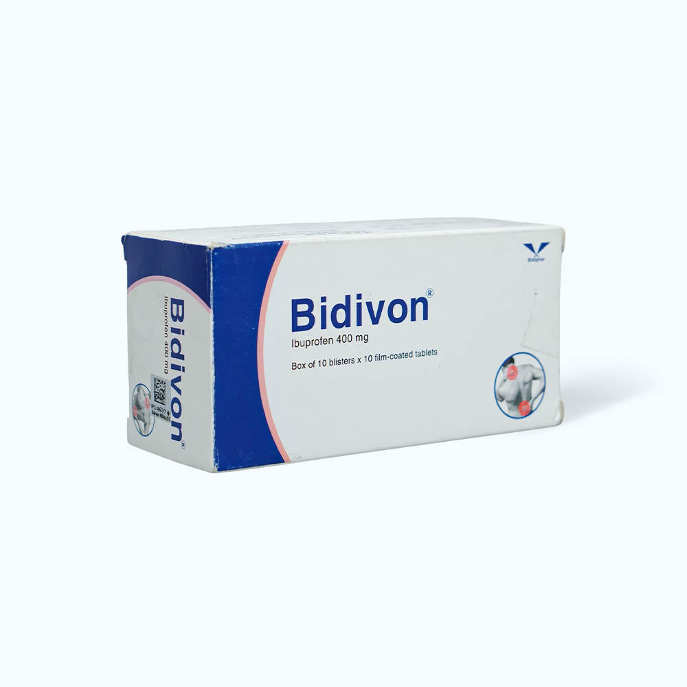 Viên nén Bidivon 400mg giảm đau, hạ sốt, chống viêm (10 vỉ x 10 viên)