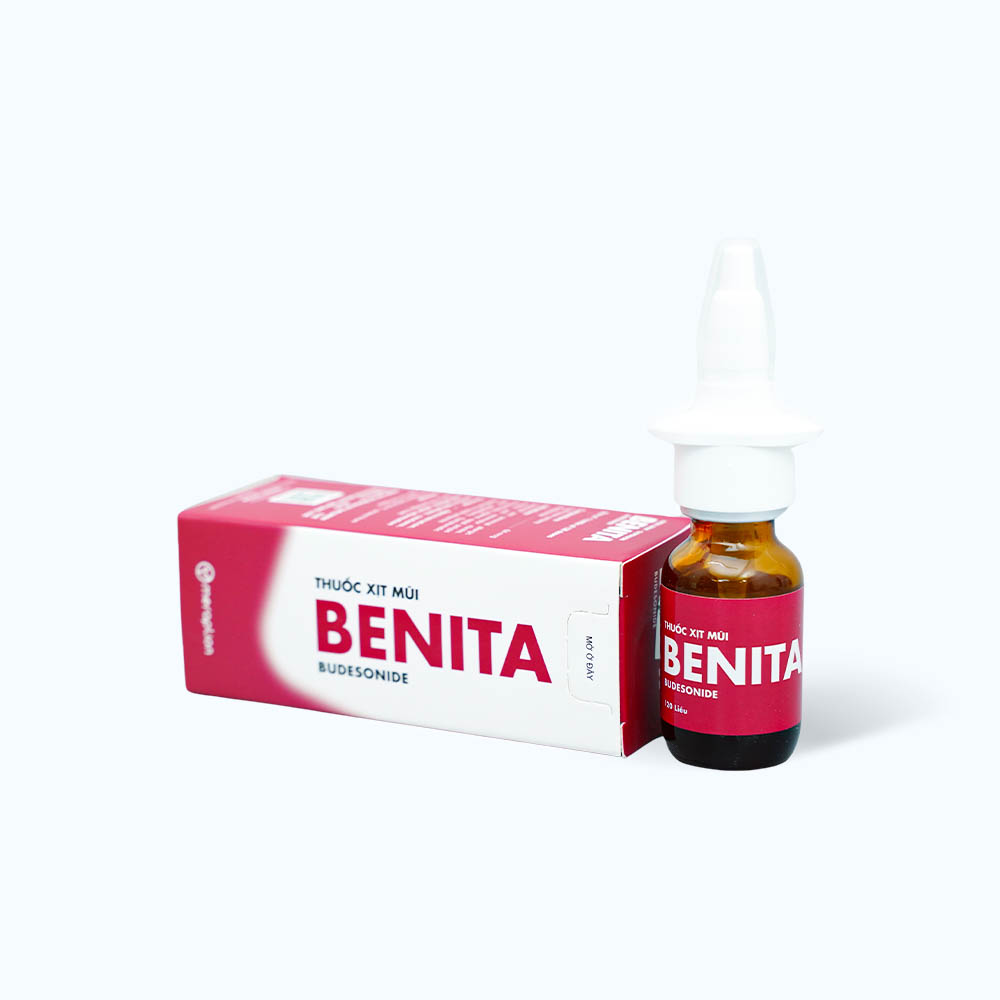 Thuốc xịt mũi Benita 64mcg trị viêm mũi dị ứng, polyp mũi (chai 120 liều)