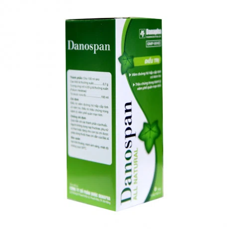 Siro Danospan 0.7g/100ml trị viêm đường hô hấp kèm ho, bệnh lý viêm phế quản mạn tính (chai 100ml)