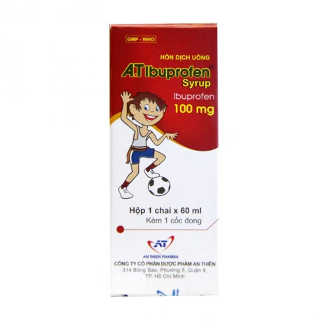 Hỗn dịch uống A.T Ibuprofen An Thiên giảm đau, hạ sốt, chống viêm (chai 60ml)