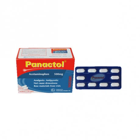 Viên nén Panactol 500mg giảm đau từ nhẹ đến vừa và hạ sốt (10 vỉ x 10 viên)