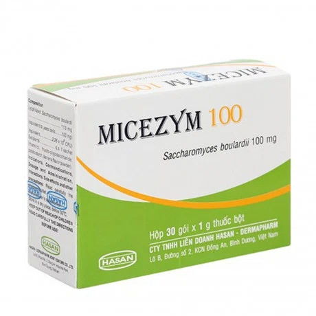 Thuốc bột Micezym 100mg phòng và điều trị tiêu chảy (30 gói x 1g)