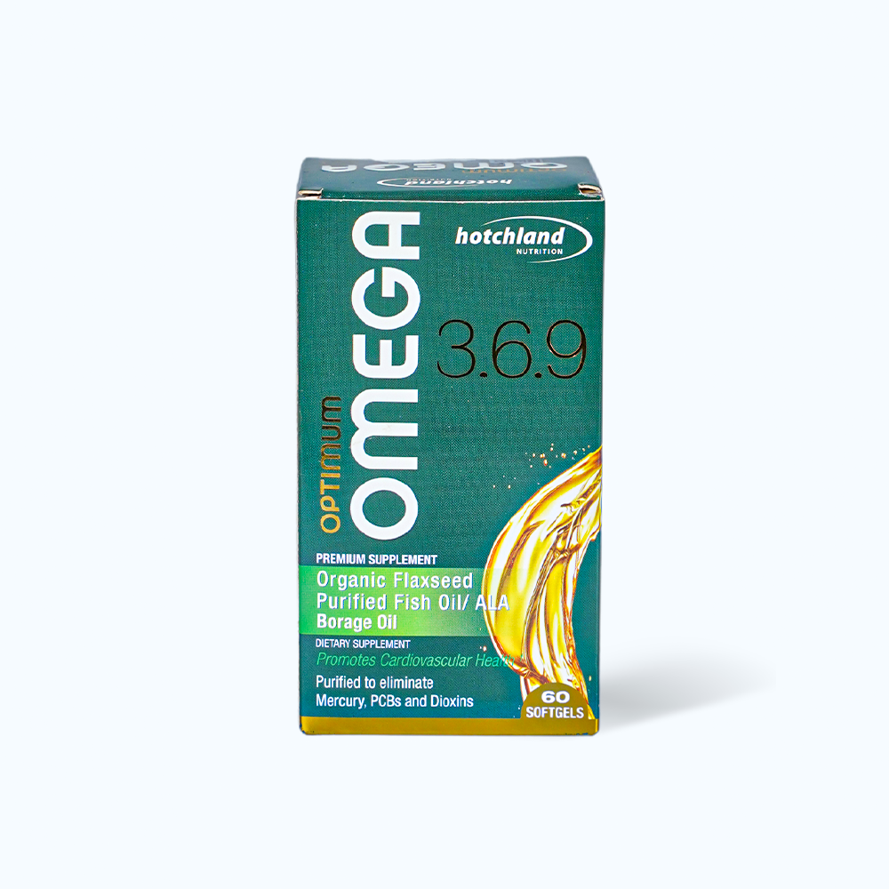 Viên uống Hotchland - Optimum Omega 3.6.9 giúp bổ não, bổ mắt (Hộp 60 viên)