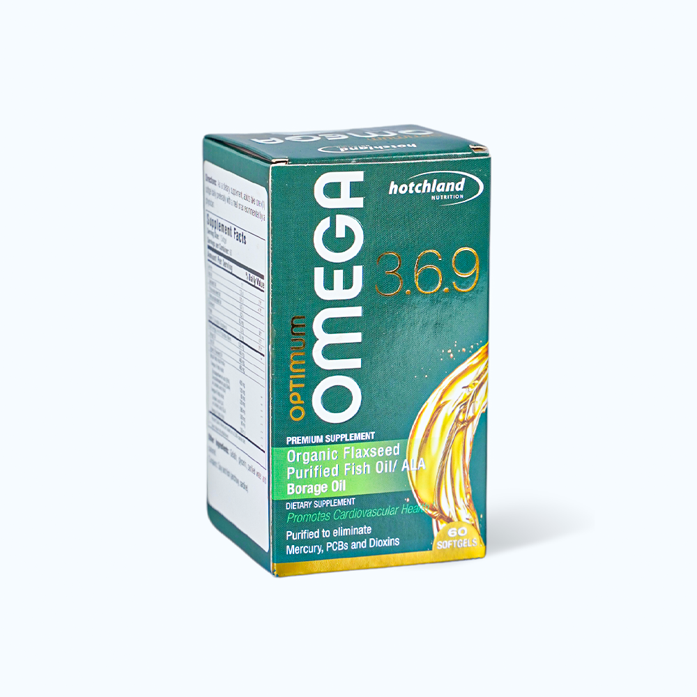 Viên uống Hotchland - Optimum Omega 3.6.9 giúp bổ não, bổ mắt (Hộp 60 viên)