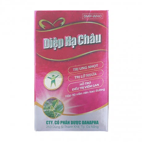 Viên nén bao đường Diệp hạ châu 250mg hạ men gan, tăng cường chức năng gan, bổ gan (chai 90 viên)