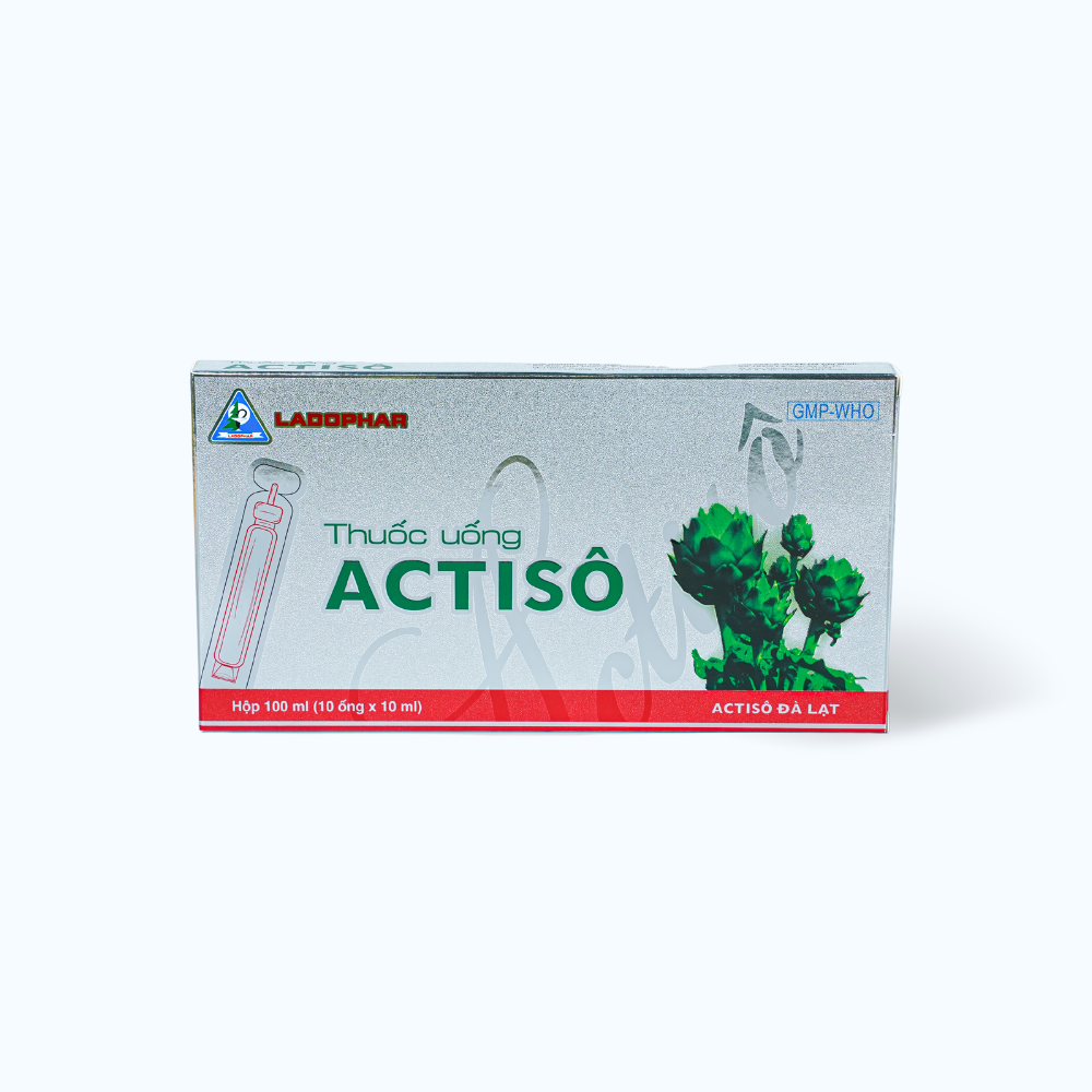 Dung dịch uống Actiso mát gan, thông mật, lợi tiểu (hộp 10 ống)