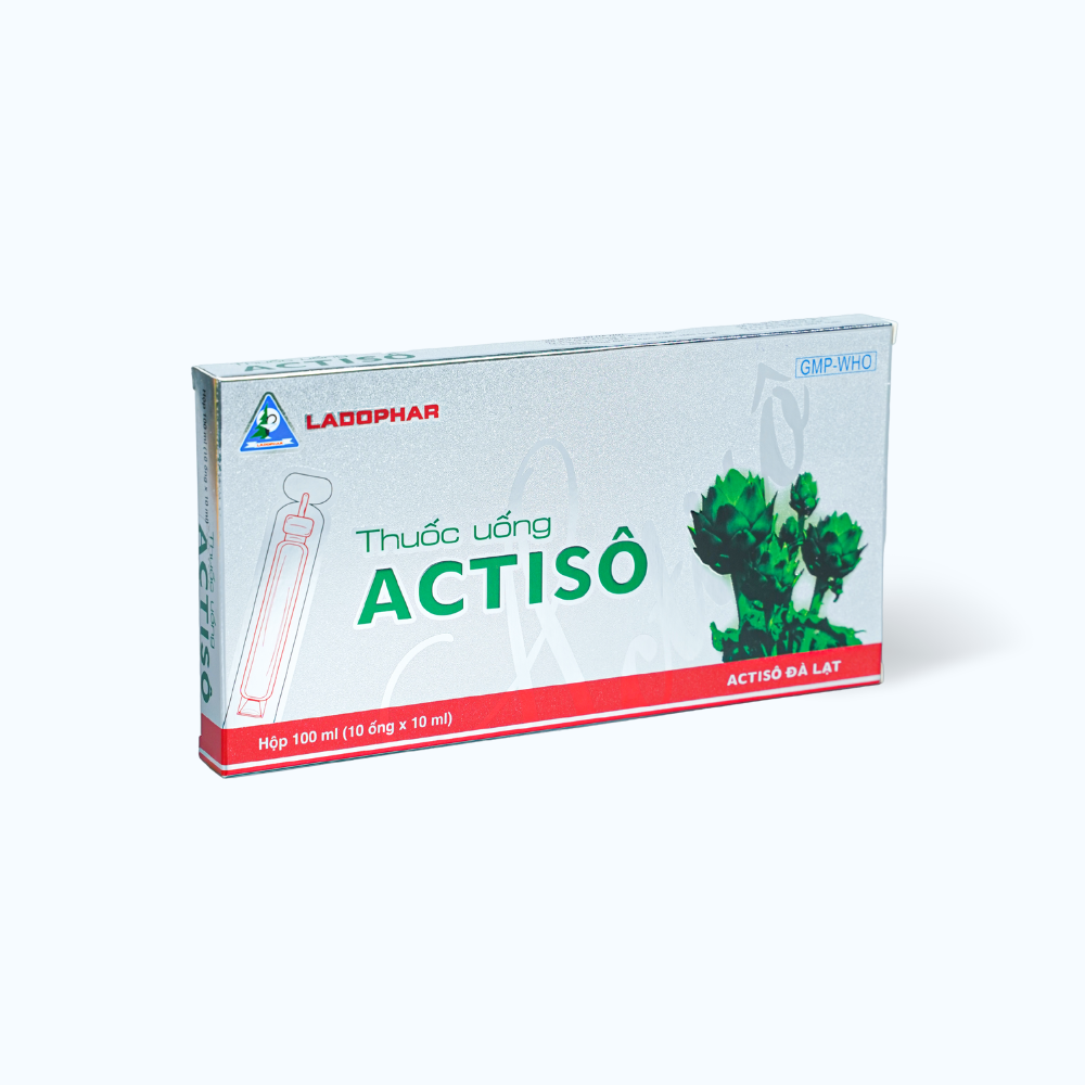 Dung dịch uống Actiso mát gan, thông mật, lợi tiểu (hộp 10 ống)