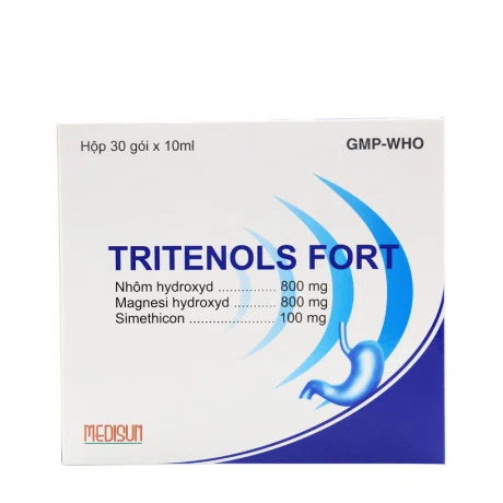 Hỗn dịch uống Tritenols Fort điều trị viêm loét dạ dày tá tràng (30 gói x 10ml)