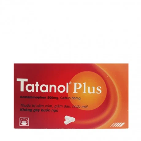 Viên nén Tatanol plus 500mg/65mg làm giảm đau các cơn đau, hạ sốt (10 vỉ x 10 viên)