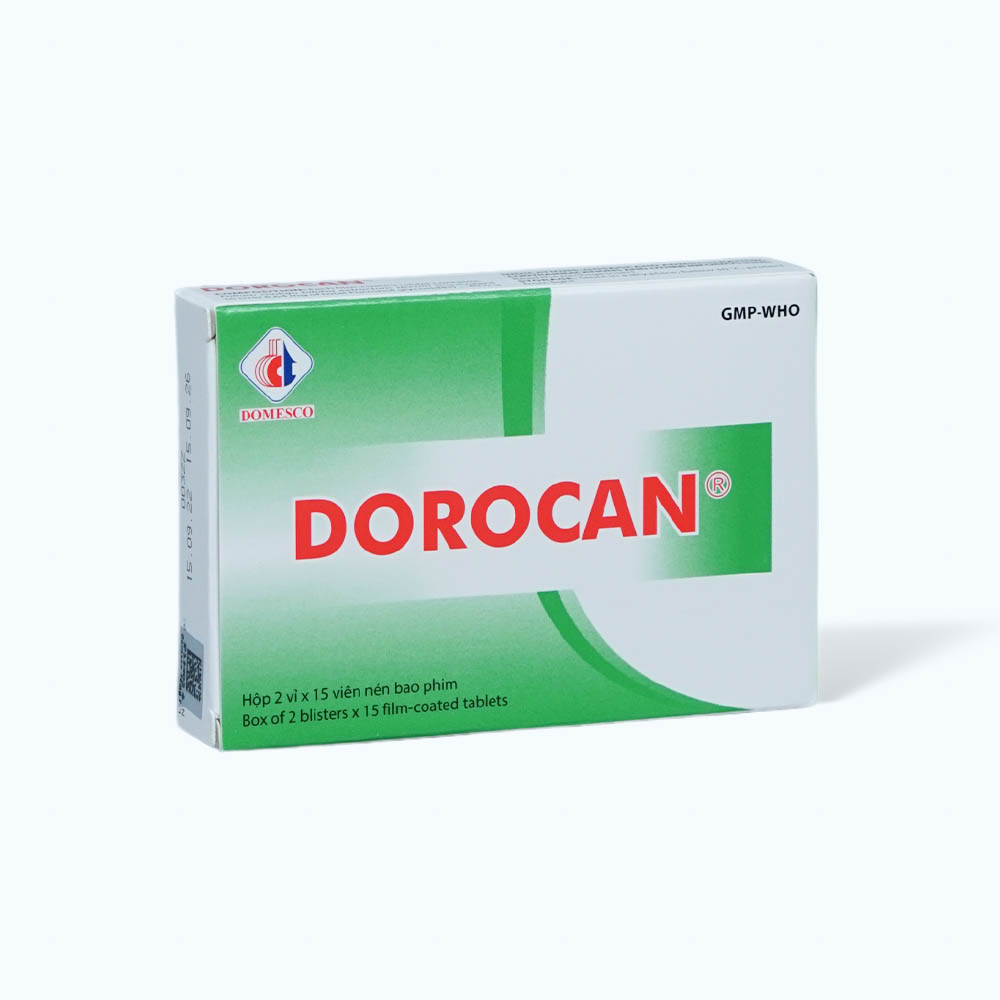 Viên nén Dorocan 40mg Domesco trị rối loạn chú ý và trí nhớ ở người lớn tuổi (2 vỉ x 15 viên)