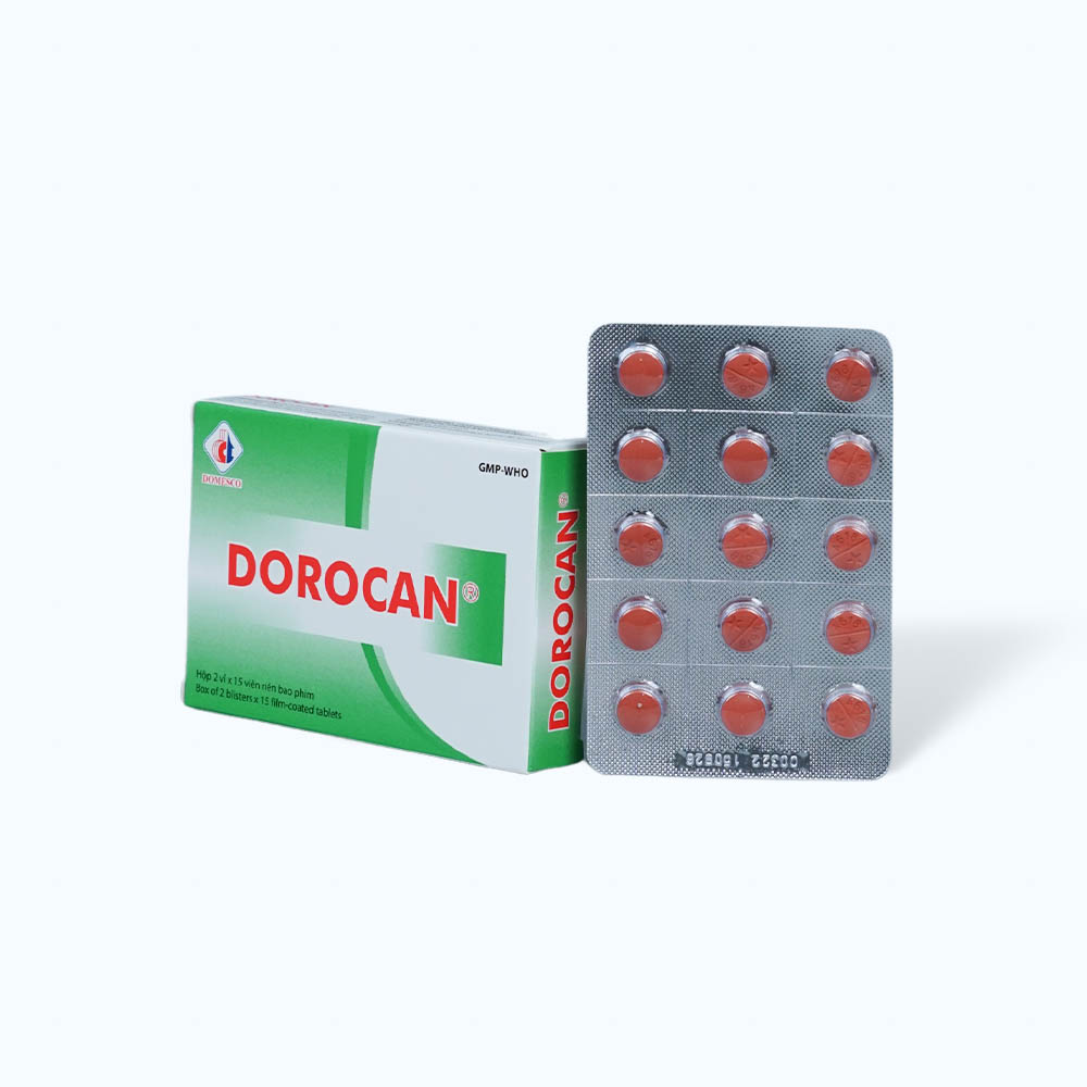 Viên nén Dorocan 40mg Domesco trị rối loạn chú ý và trí nhớ ở người lớn tuổi (2 vỉ x 15 viên)