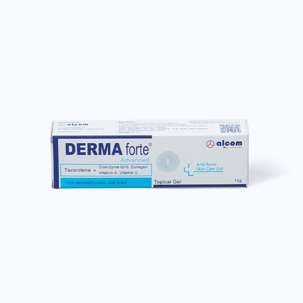 Kem DERMA FORTE hỗ trợ giảm mụn và hỗ trợ làm mờ sẹo  (Tuýp 15g)