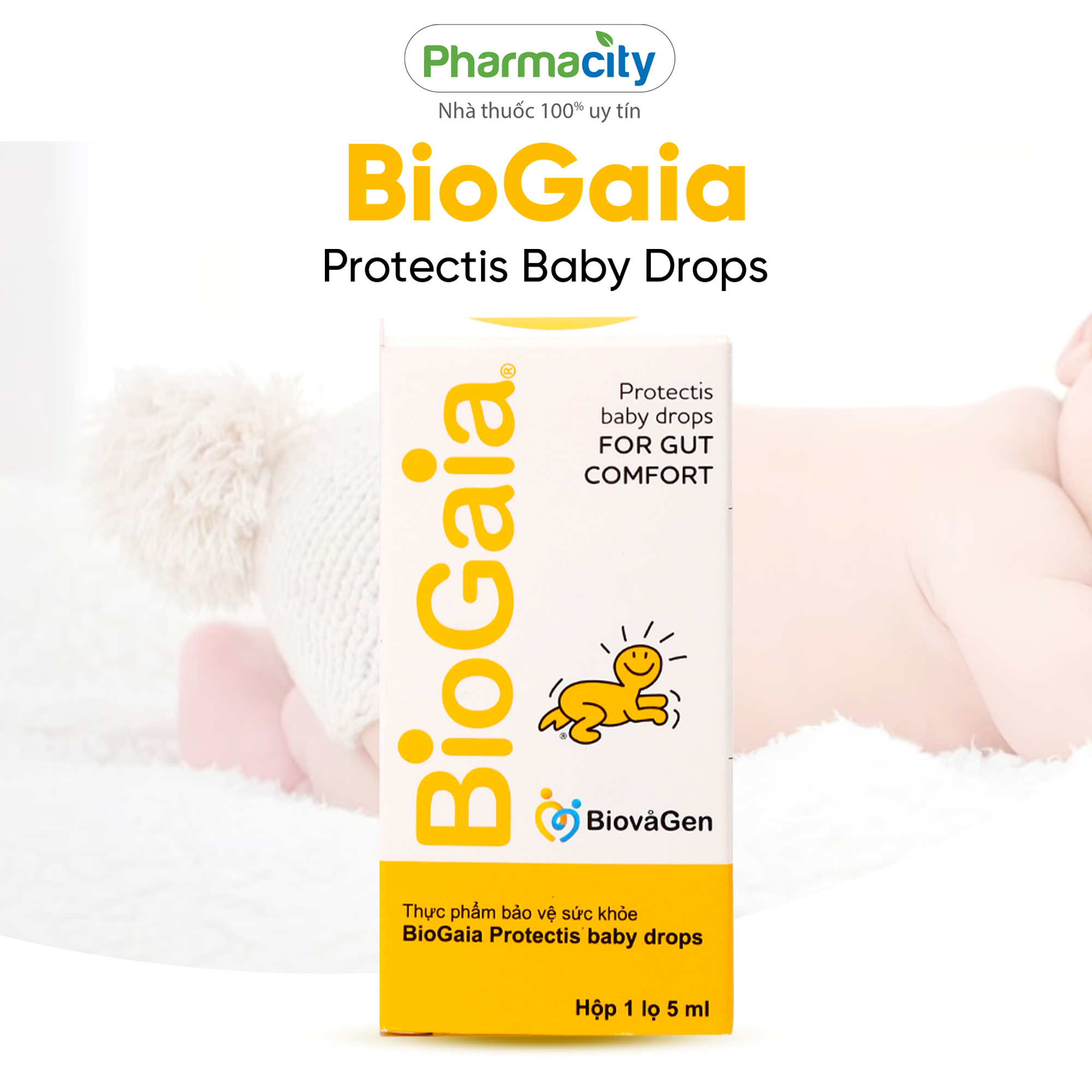 Men vi sinh BioGaia Protectis Baby Drops bổ sung lợi khuẩn cho đường tiêu hóa (Lọ 5ml)