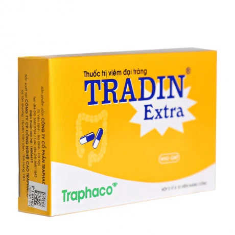 Viên nang Tradin Extra trị viêm đại tràng (2 vỉ x 10 viên)