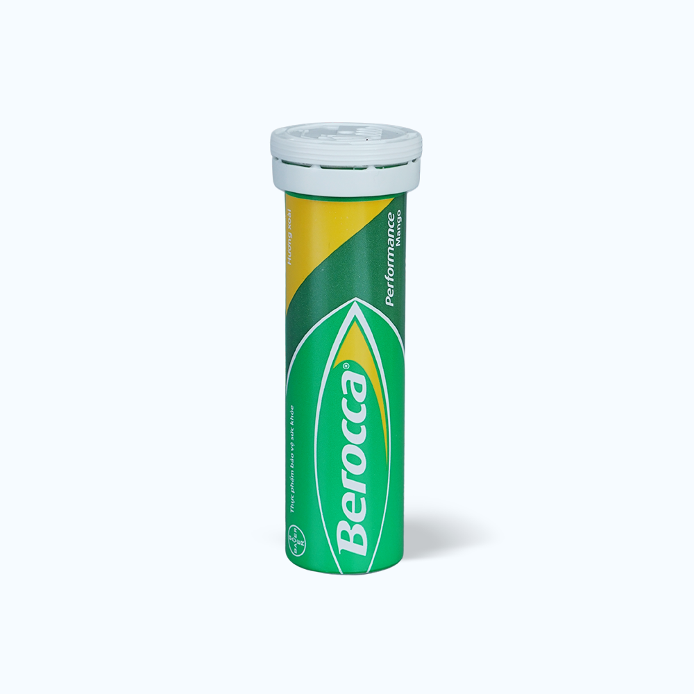 Viên sủi Berocca Performance bổ sung vitamin và khoáng chất hương xoài (Tuýp 10 viên)