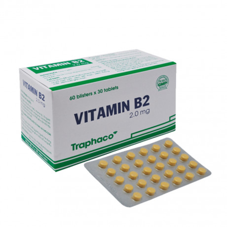 Viên nén Vitamin B2 Traphaco phòng và điều trị thiếu vitamin B2 (6 vỉ x 30 viên)