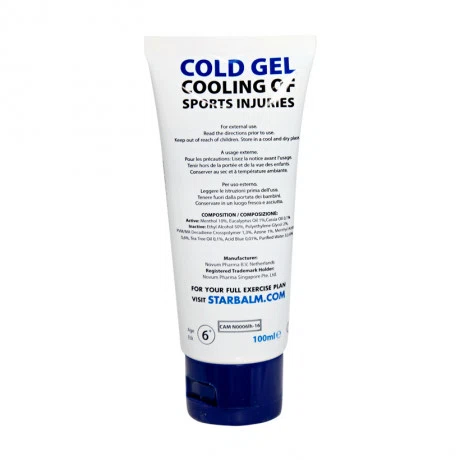 Gel làm lạnh STARBALM Cold Gel hỗ trợ phục hồi chấn thương căng cơ, bấm tím, bong gân (Tuýp 100ml)