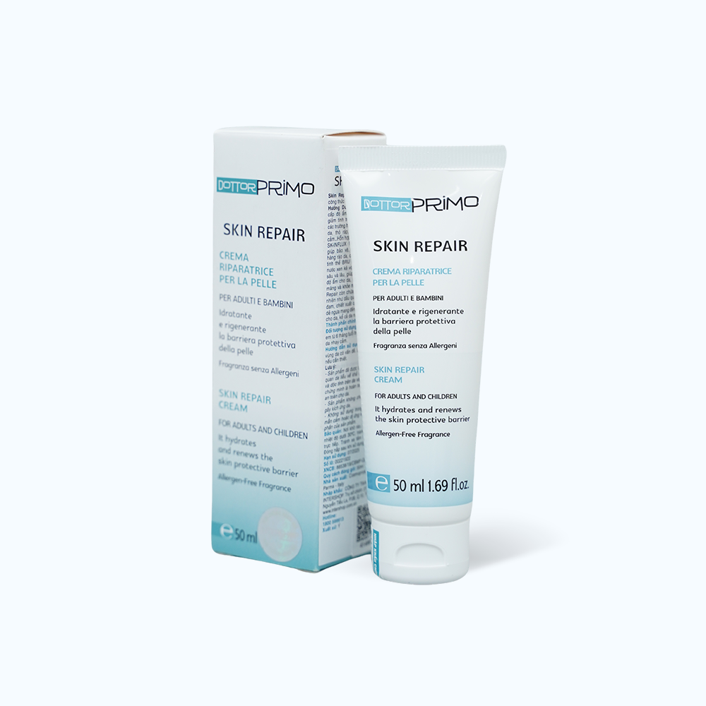 Kem dưỡng da DOTTORPRIMO Skin Repair giúp duy trì độ ẩm cho da, dùng được cho da nhạy cảm (Tuýp 50ml)