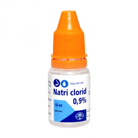 Dung dịch nhỏ mũi Natri clorid 0,9% Quảng Bình bơm rửa, giảm sổ mũi, viêm mũi (chai 10ml)