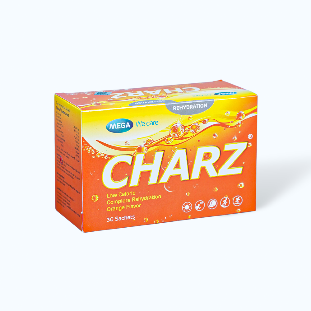 Bột Charz giúp bù nước và chất điện giải hương cam (Hộp 30 gói)