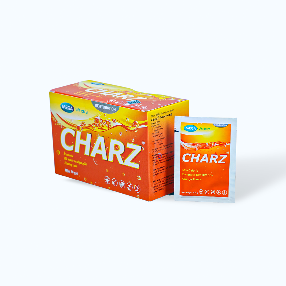 Bột Charz giúp bù nước và chất điện giải hương cam (Hộp 30 gói)