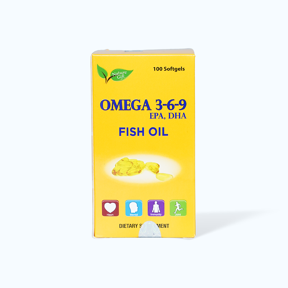 Viên uống Nature Gift Omega 3-6-9 Fish Oil 100 viên hỗ trợ tim, não, mắt