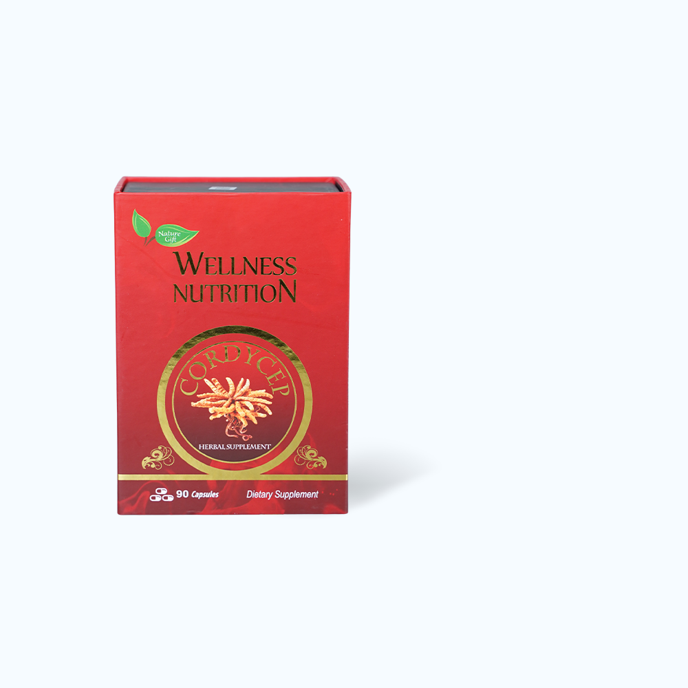 Viên đông trùng hạ thảo Wellness Nutrition tăng cường sức khỏe (Hộp 90 viên)