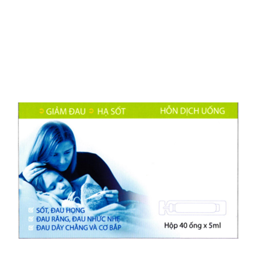 Hỗn dịch uống Bufecol 100mg/5ml giảm đau hạ sốt (hộp 20 ống)