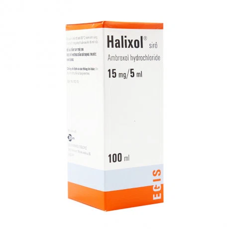 Siro Halixol 15mg/5ml Egis Pharma điều trị ho giúp tiêu nhầy, loãng đờm (chai 100ml)