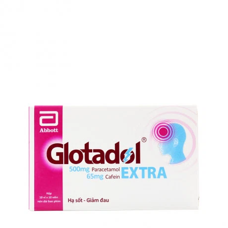 Viên nén Glotadol Extra Glomed giảm cơn đau nặng, hạ sốt nhanh chóng (10 vỉ x 10 viên)