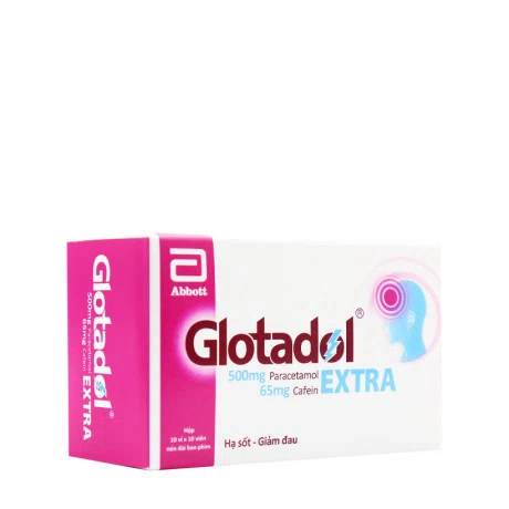 Viên nén Glotadol Extra Glomed giảm cơn đau nặng, hạ sốt nhanh chóng (10 vỉ x 10 viên)