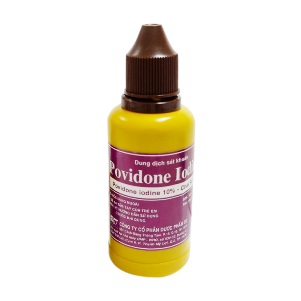 Dung dịch Povidon iodin 10% sát khuẩn da và niêm mạc (chai 90ml)